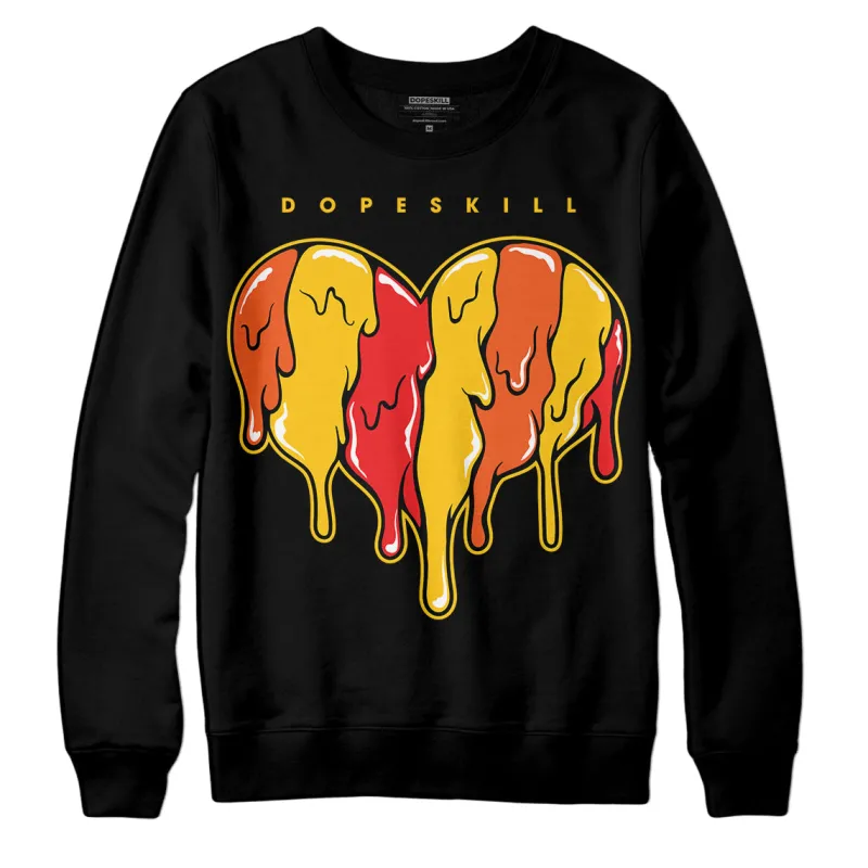 Yellow Collection DopeSkill Sweatshirt Slime Drip Heart Graphic sold by DopeSkill