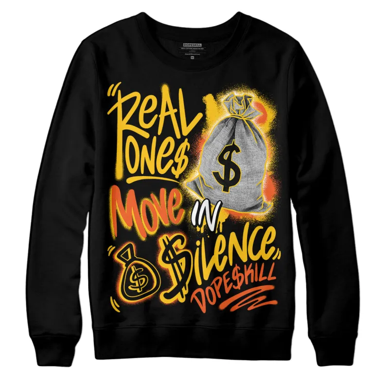 Yellow Collection DopeSkill Sweatshirt Real Ones Move In Silence Graphic sold by DopeSkill