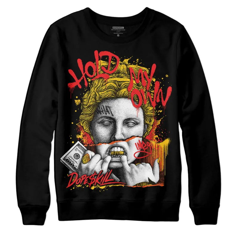 Yellow Collection DopeSkill Sweatshirt Hold My Own Graphic sold by DopeSkill