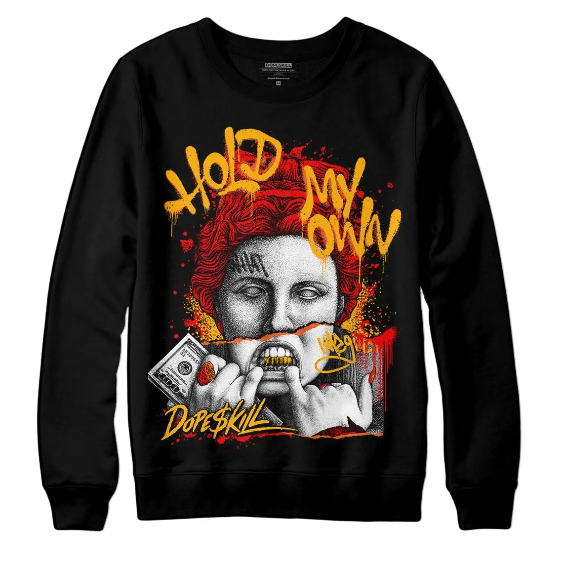 Red Collection DopeSkill Sweatshirt Hold My Own Graphic sold by DopeSkill