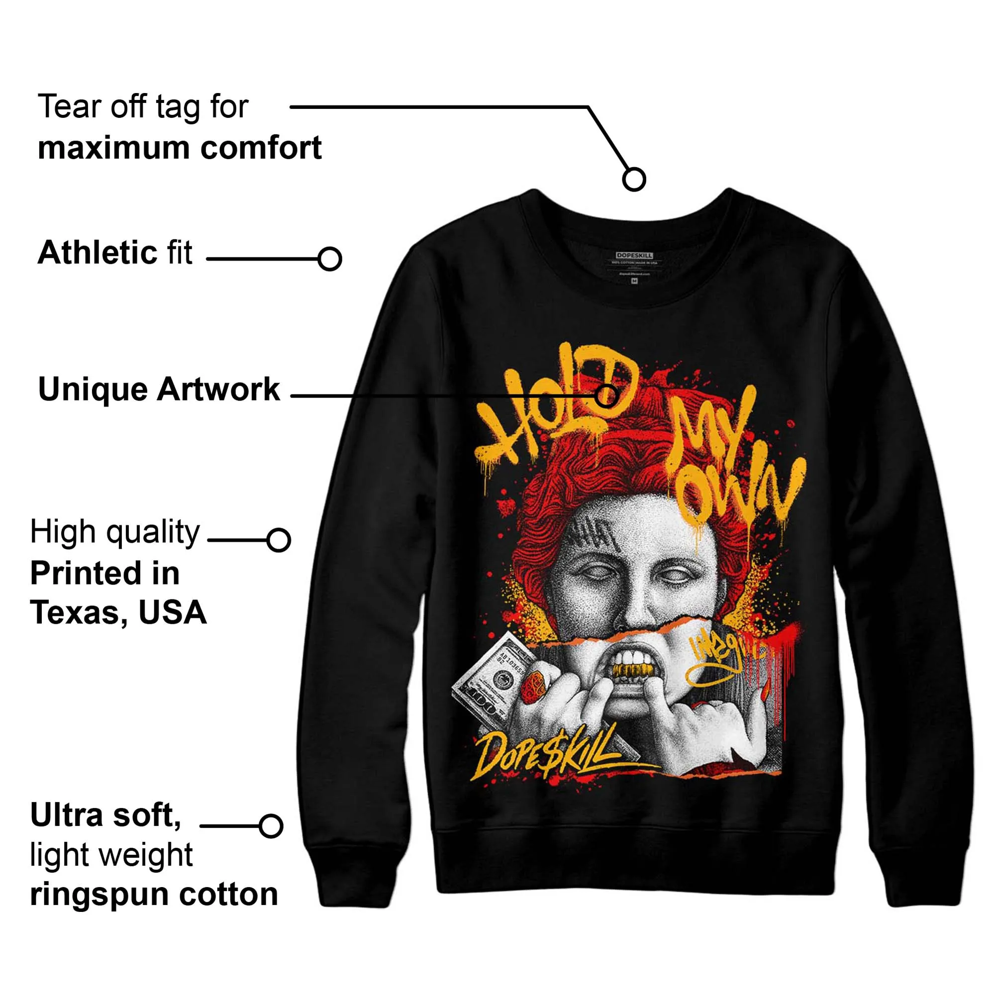 Red Collection DopeSkill Sweatshirt Hold My Own Graphic sold by DopeSkill product image thumbnail 3