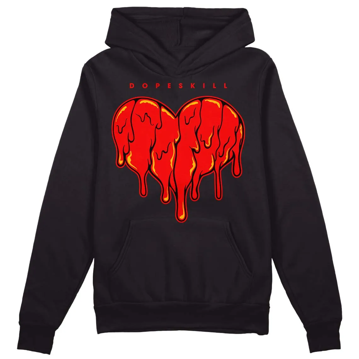 Red Collection DopeSkill Hoodie Sweatshirt Slime Drip Heart Graphic sold by DopeSkill