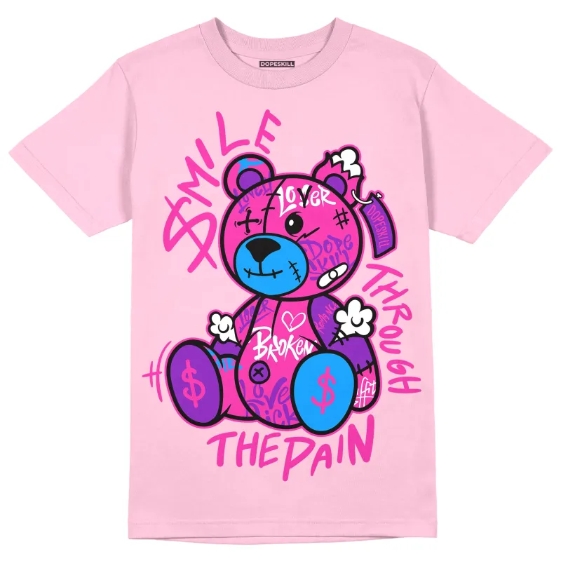 Pink Collection DopeSkill Pink T-shirt Smile Through The Pain Graphic sold by DopeSkill
