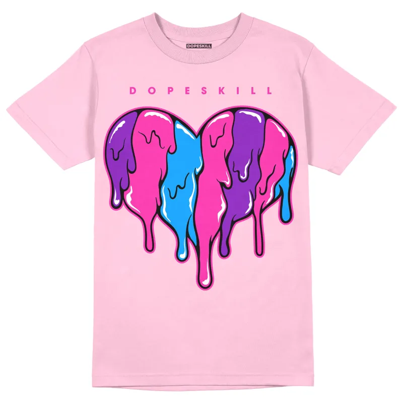 Pink Collection DopeSkill Pink T-shirt Slime Drip Heart Graphic sold by DopeSkill