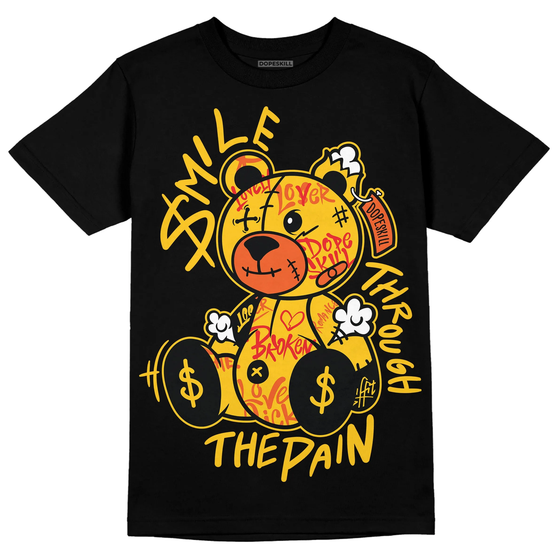 Yellow Collection DopeSkill T-Shirt Smile Through The Pain Graphic sold by DopeSkill