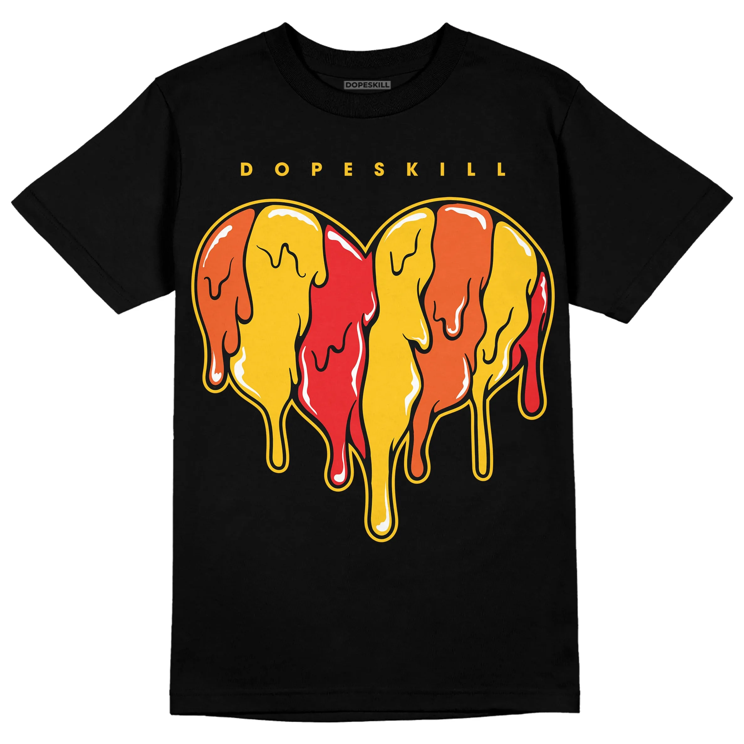 Yellow Collection DopeSkill T-Shirt Slime Drip Heart Graphic sold by DopeSkill