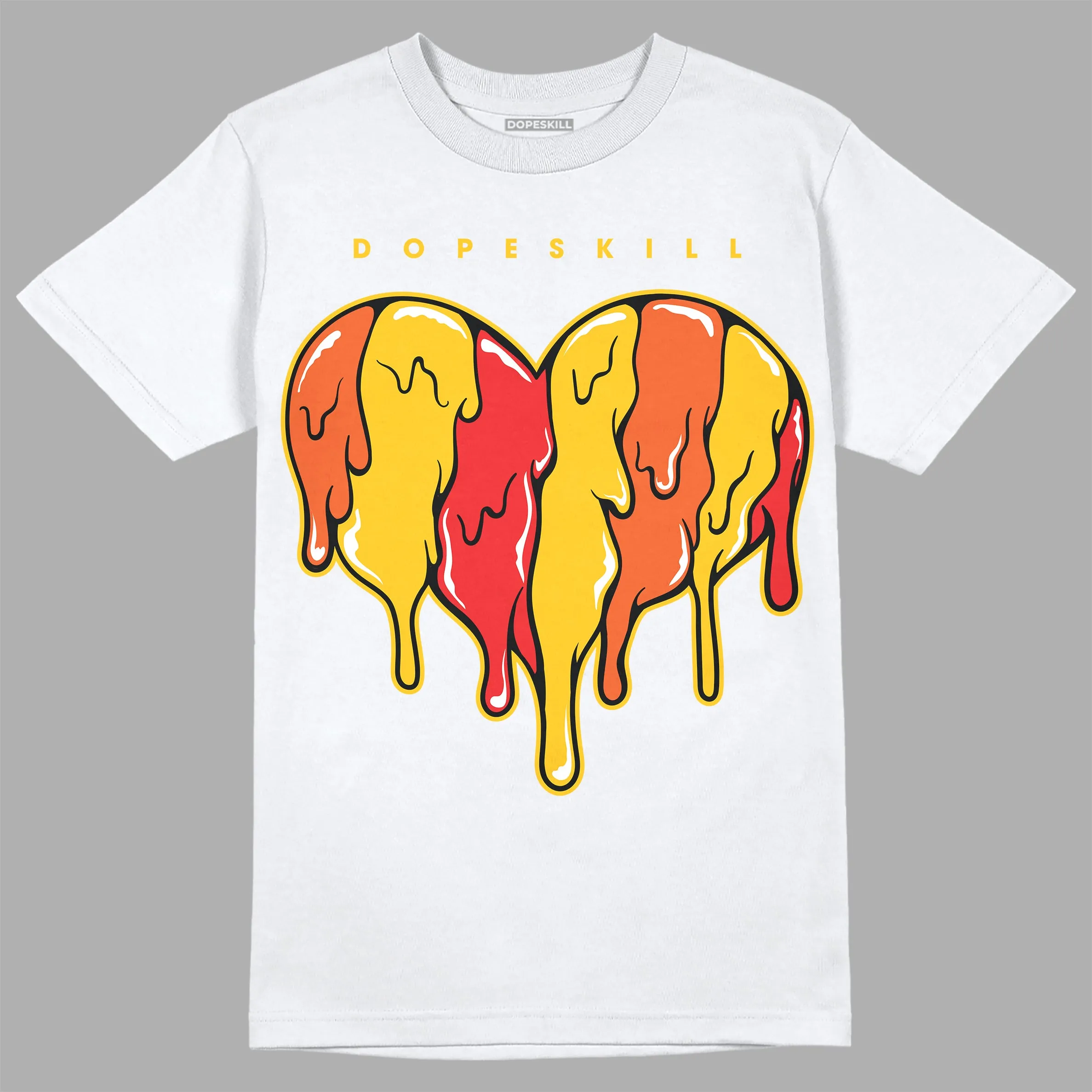 Yellow Collection DopeSkill T-Shirt Slime Drip Heart Graphic sold by DopeSkill product image thumbnail 2