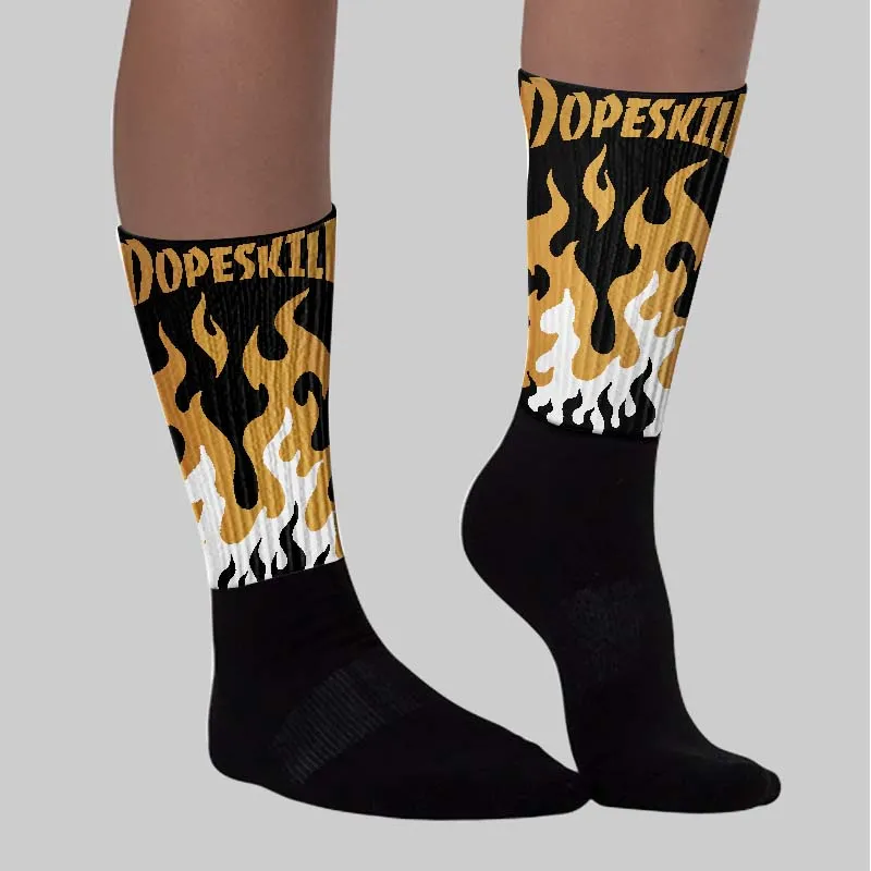 Gratitude 11s DopeSkill Sublimated Socks FIRE Graphic sold by DopeSkill product image thumbnail 2