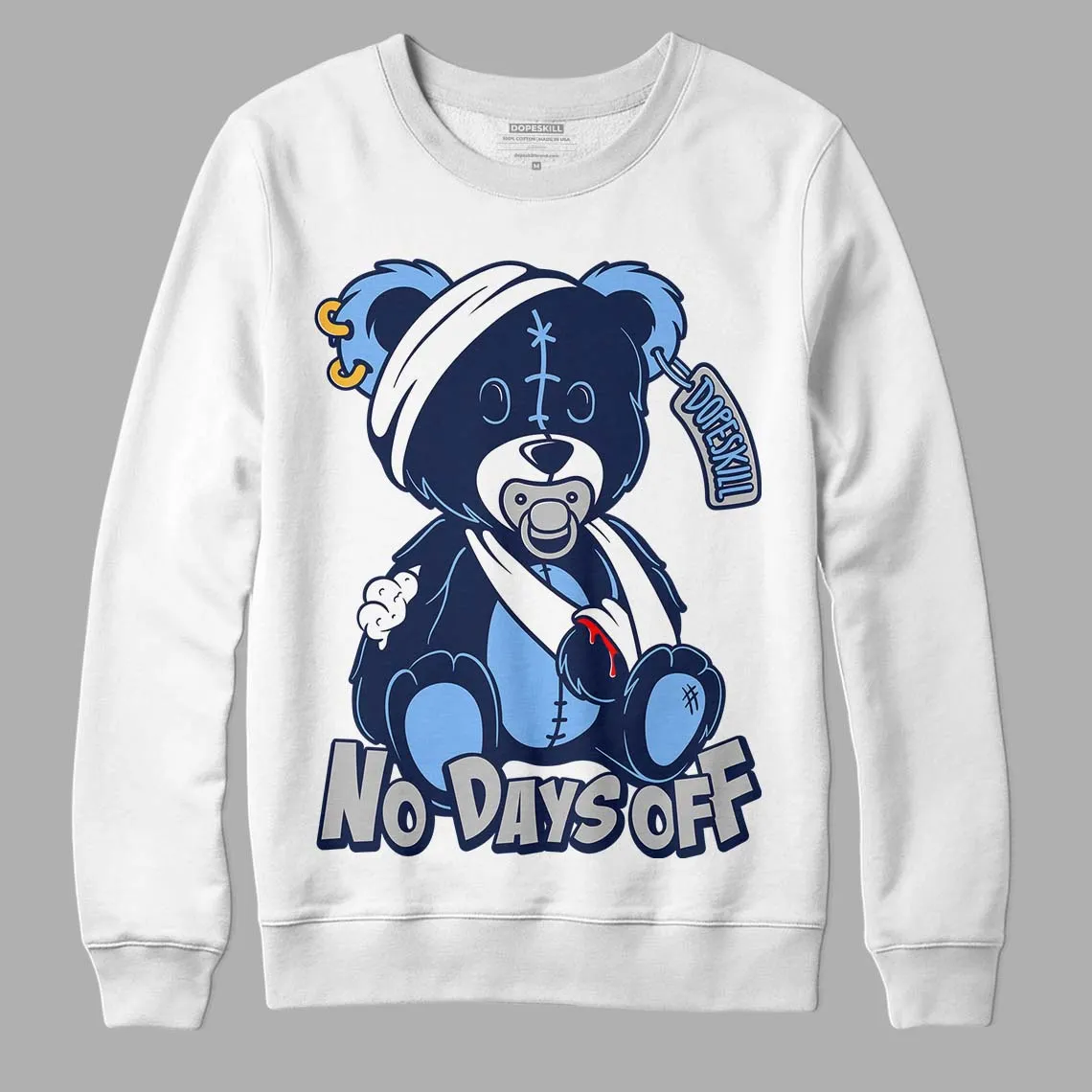 Midnight Navy 5s DopeSkill Sweatshirt Hurt Bear Graphic sold by DopeSkill