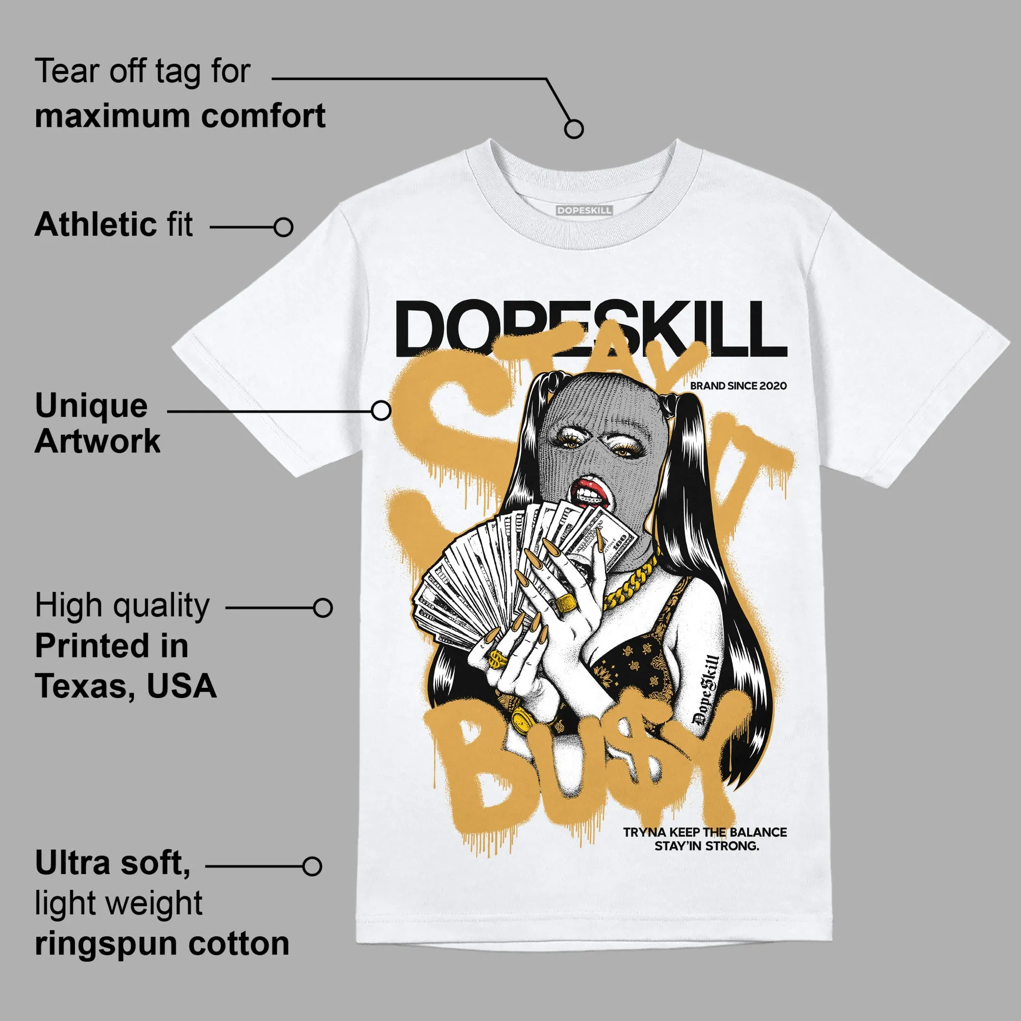 Gratitude 11s DopeSkill T-Shirt Stay It Busy Graphic sold by DopeSkill product image thumbnail 3