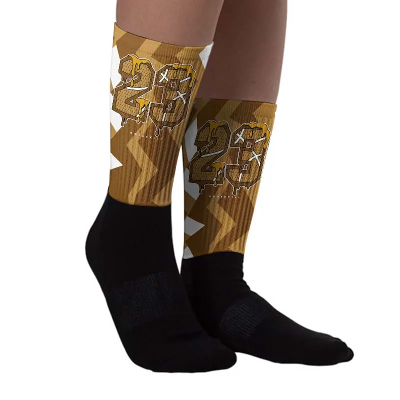 Wheat 13s DopeSkill Sublimated Socks ZicZac Graphic sold by DopeSkill product image thumbnail 2