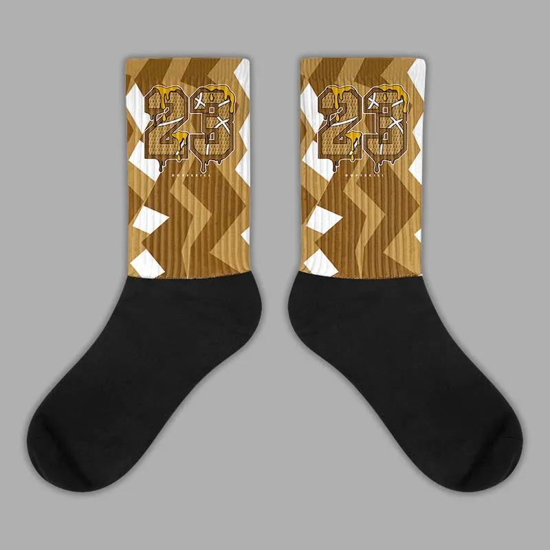 Wheat 13s DopeSkill Sublimated Socks ZicZac Graphic sold by DopeSkill
