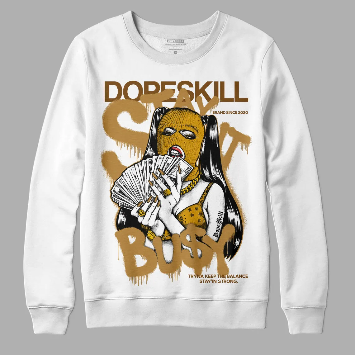Wheat 13s DopeSkill Sweatshirt Stay It Busy Graphic sold by DopeSkill