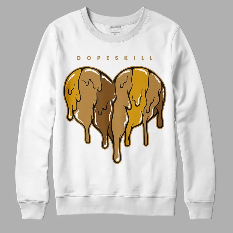 Wheat 13s DopeSkill Sweatshirt Slime Drip Heart Graphic sold by DopeSkill