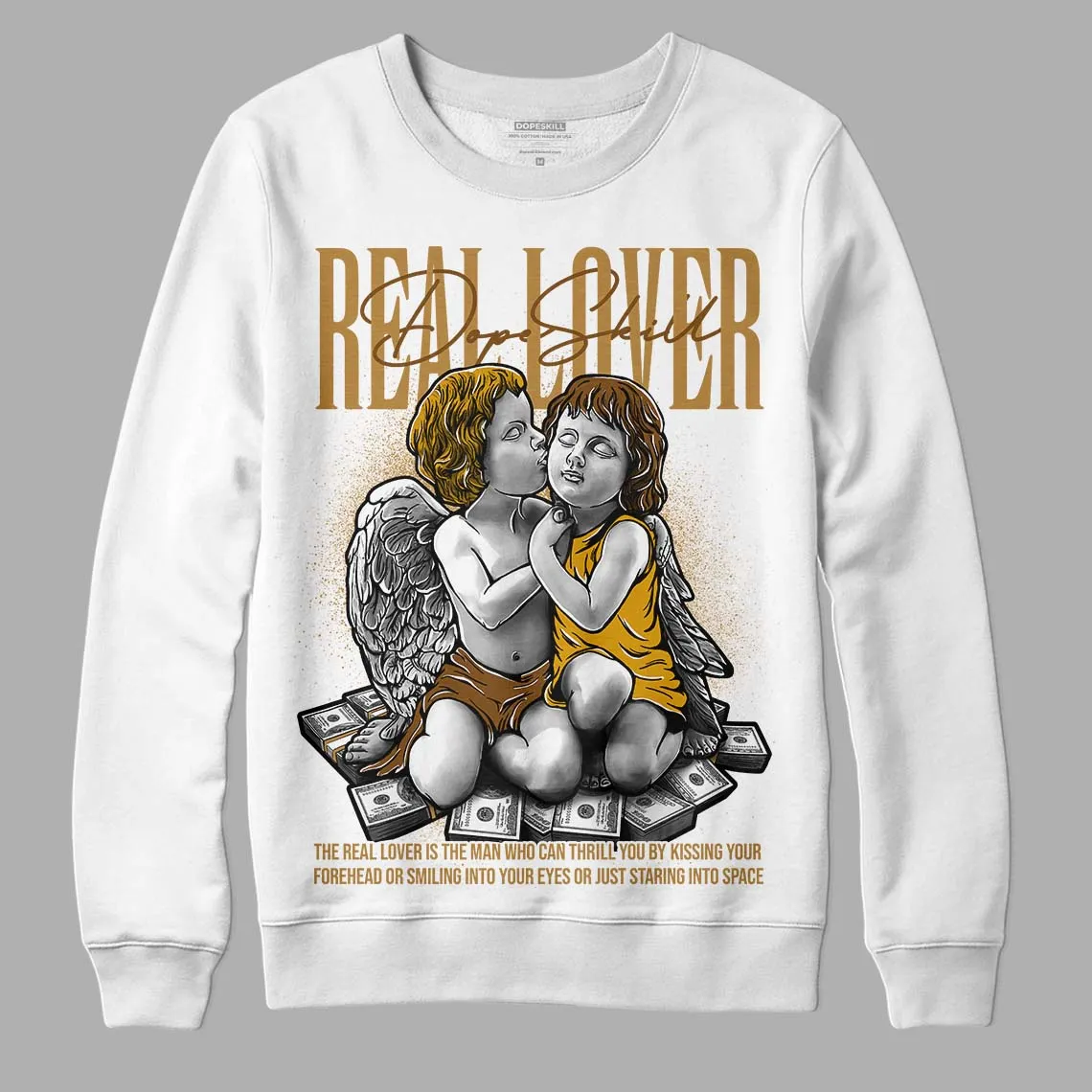 Wheat 13s DopeSkill Sweatshirt Real Lover Graphic sold by DopeSkill