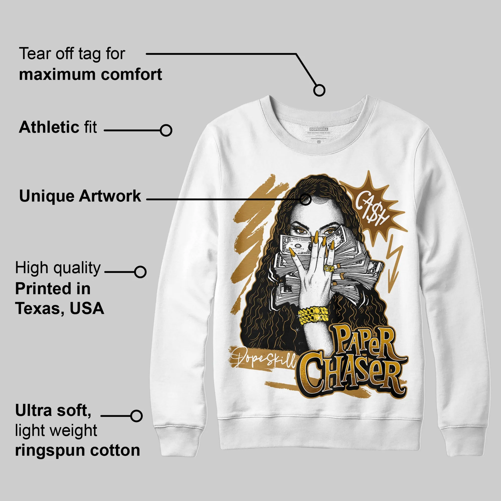 Wheat 13s DopeSkill Sweatshirt NPC Graphic sold by DopeSkill product image thumbnail 3