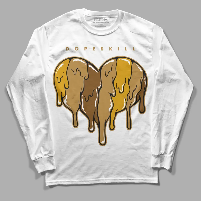 Wheat 13s DopeSkill Long Sleeve T-Shirt Slime Drip Heart Graphic sold by DopeSkill