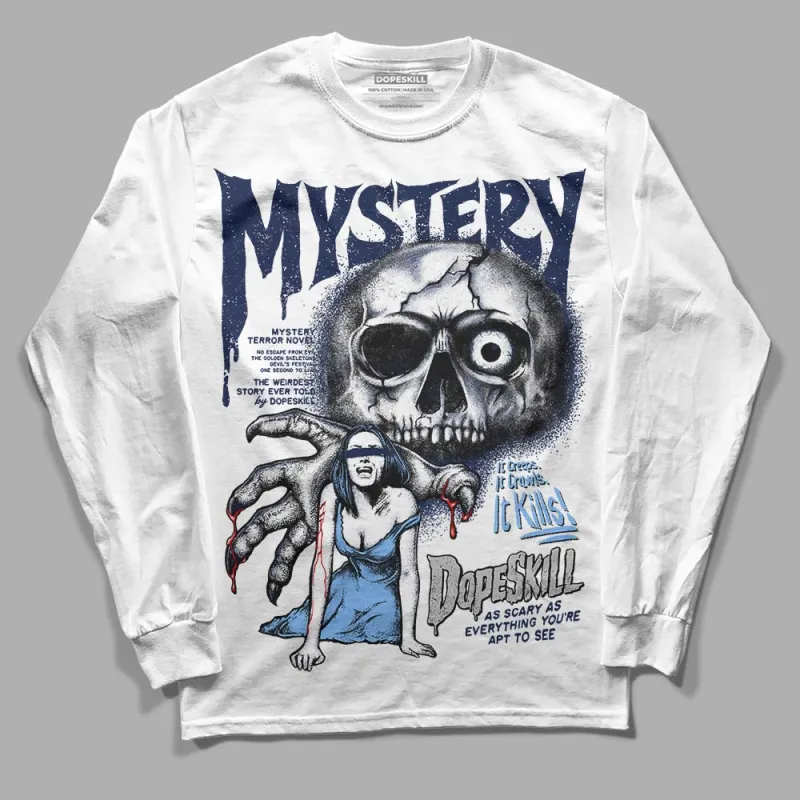 Midnight Navy 5s DopeSkill Long Sleeve T-Shirt Mystery Ghostly Grasp Graphic sold by DopeSkill
