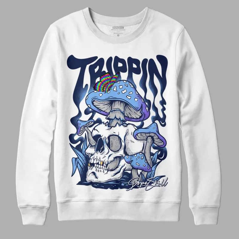 Midnight Navy 5s DopeSkill Sweatshirt Trippin Graphic sold by DopeSkill