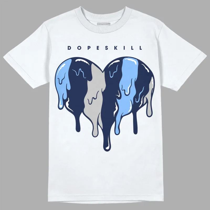 Midnight Navy 5s DopeSkill T-Shirt Slime Drip Heart Graphic sold by DopeSkill