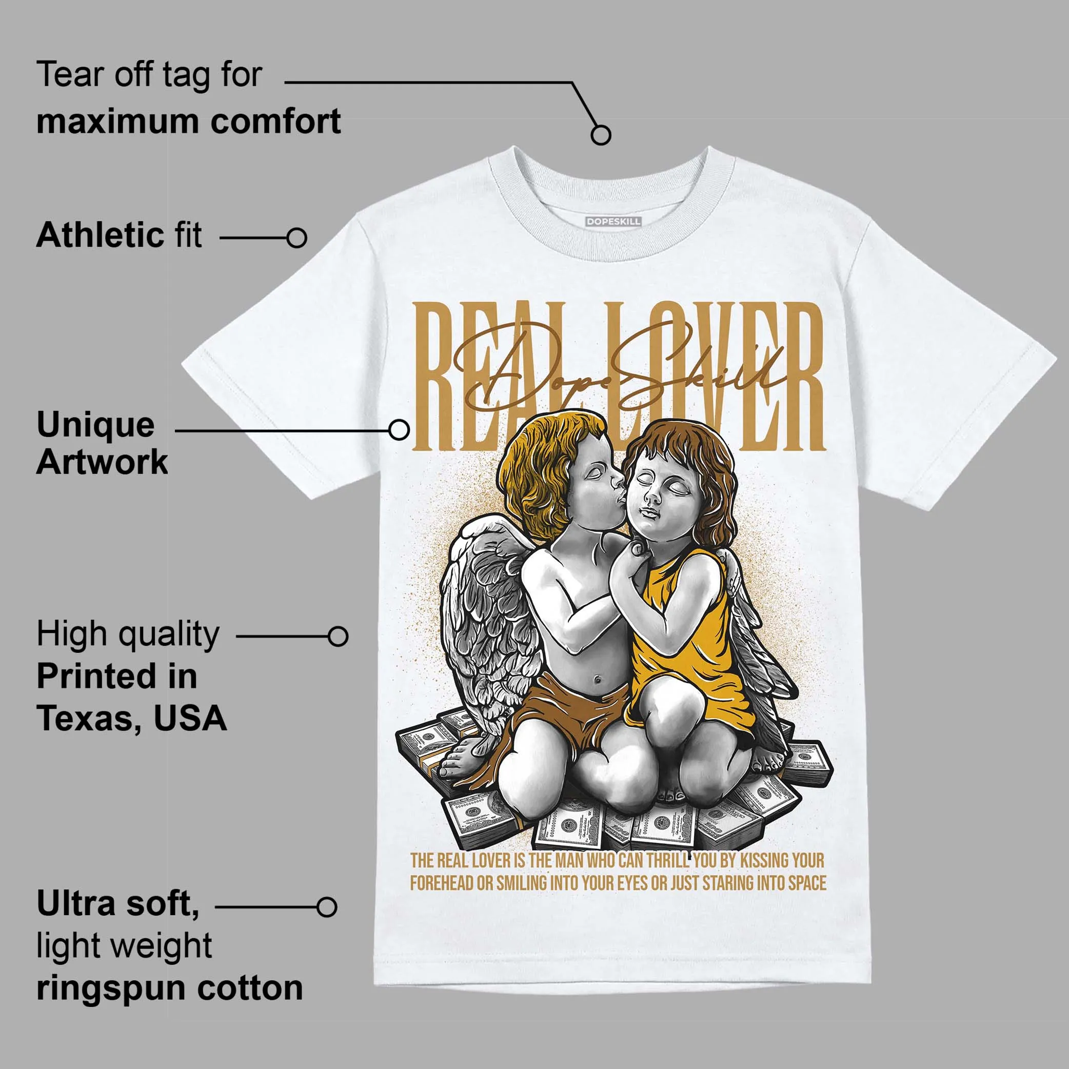 Wheat 13s DopeSkill T-Shirt Real Lover Graphic sold by DopeSkill product image thumbnail 3
