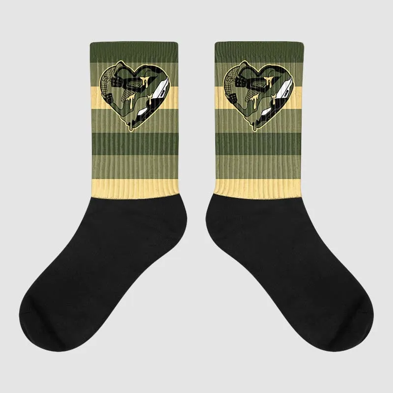 Craft Olive 4s DopeSkill Sublimated Socks Horizontal Stripes Graphic sold by DopeSkill