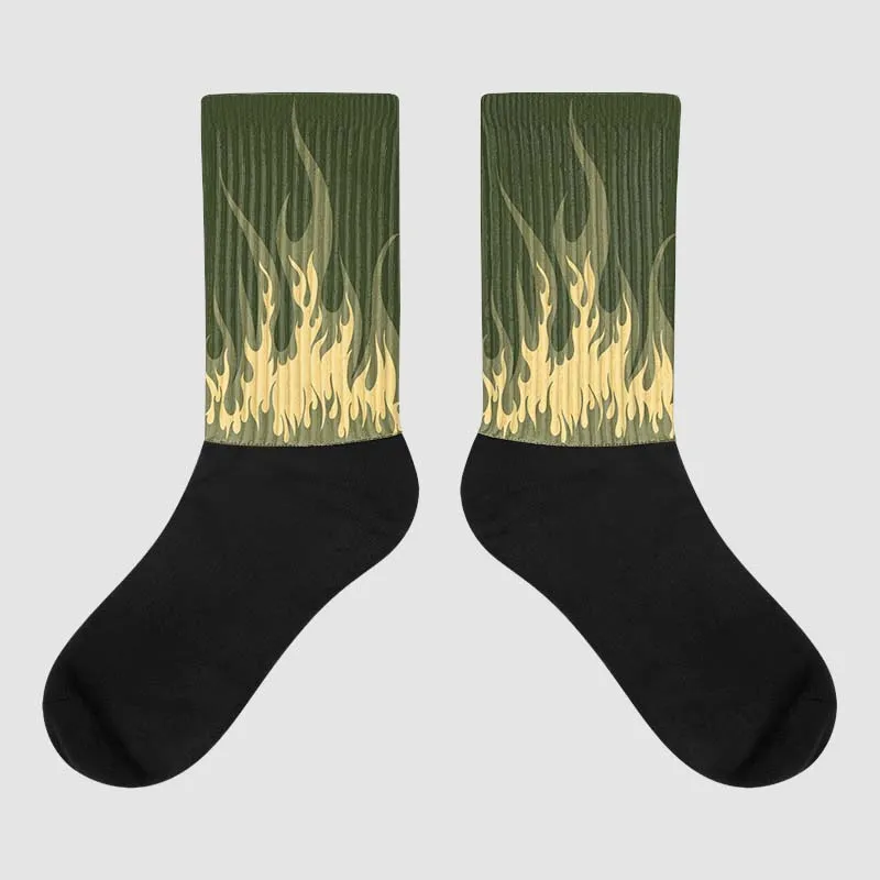 Craft Olive 4s DopeSkill Sublimated Socks FIRE Graphic sold by DopeSkill