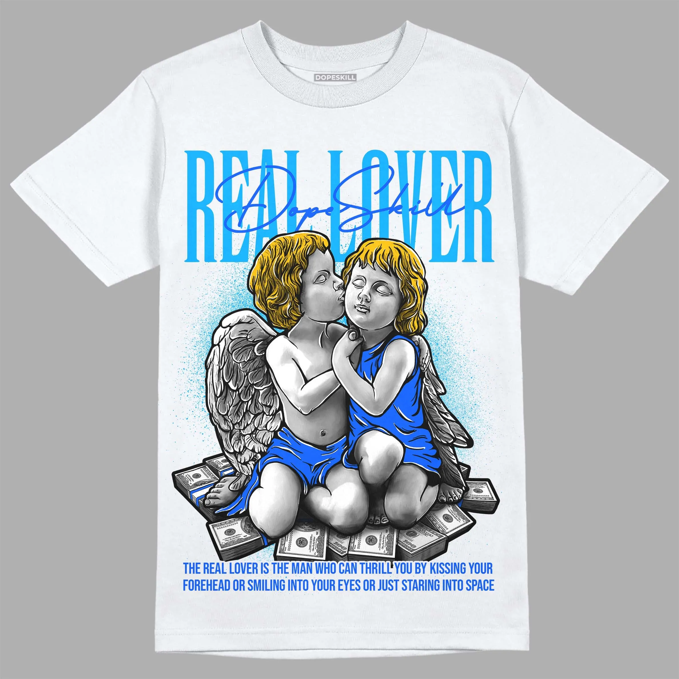 Royal Blue Collection DopeSkill T-Shirt Real Lover Graphic sold by DopeSkill