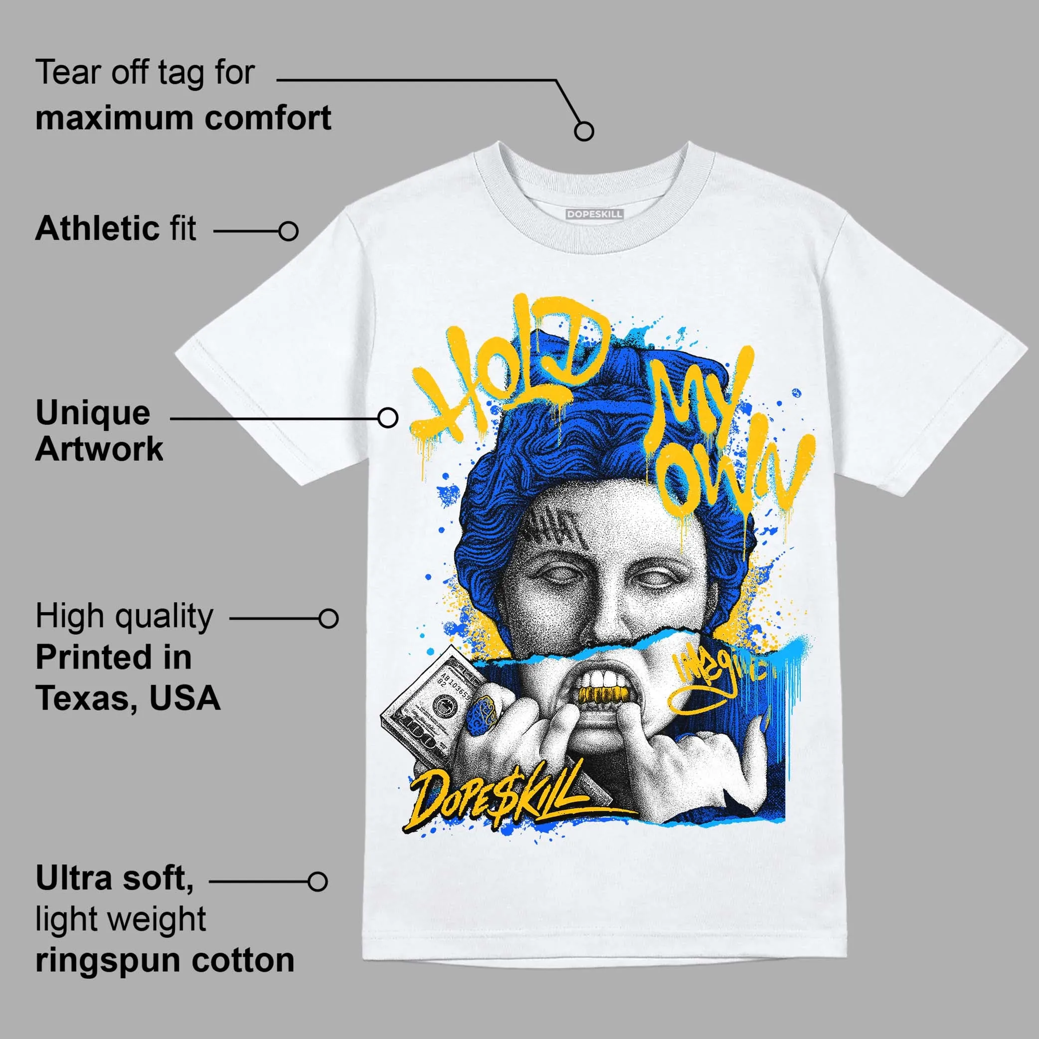 Royal Blue Collection DopeSkill T-Shirt Hold My Own Graphic sold by DopeSkill product image thumbnail 3