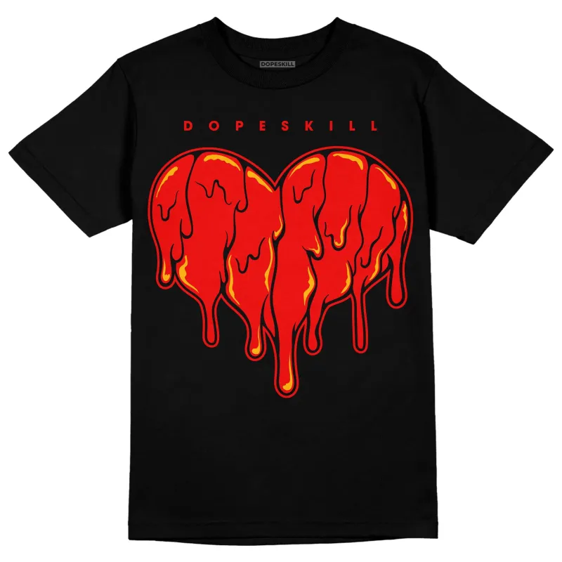 Red Collection DopeSkill T-Shirt Slime Drip Heart Graphic sold by DopeSkill