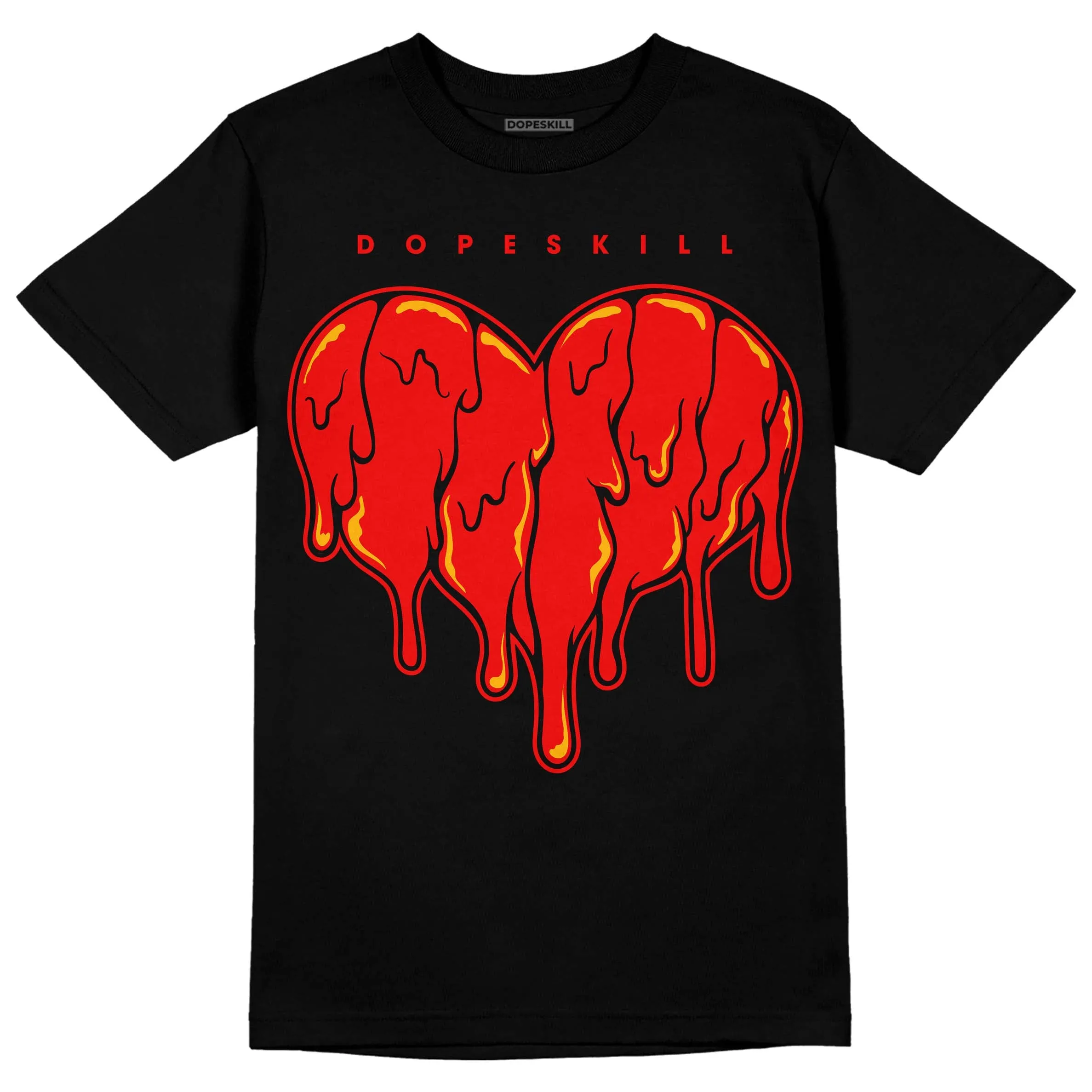 Red Collection DopeSkill T-Shirt Slime Drip Heart Graphic sold by DopeSkill