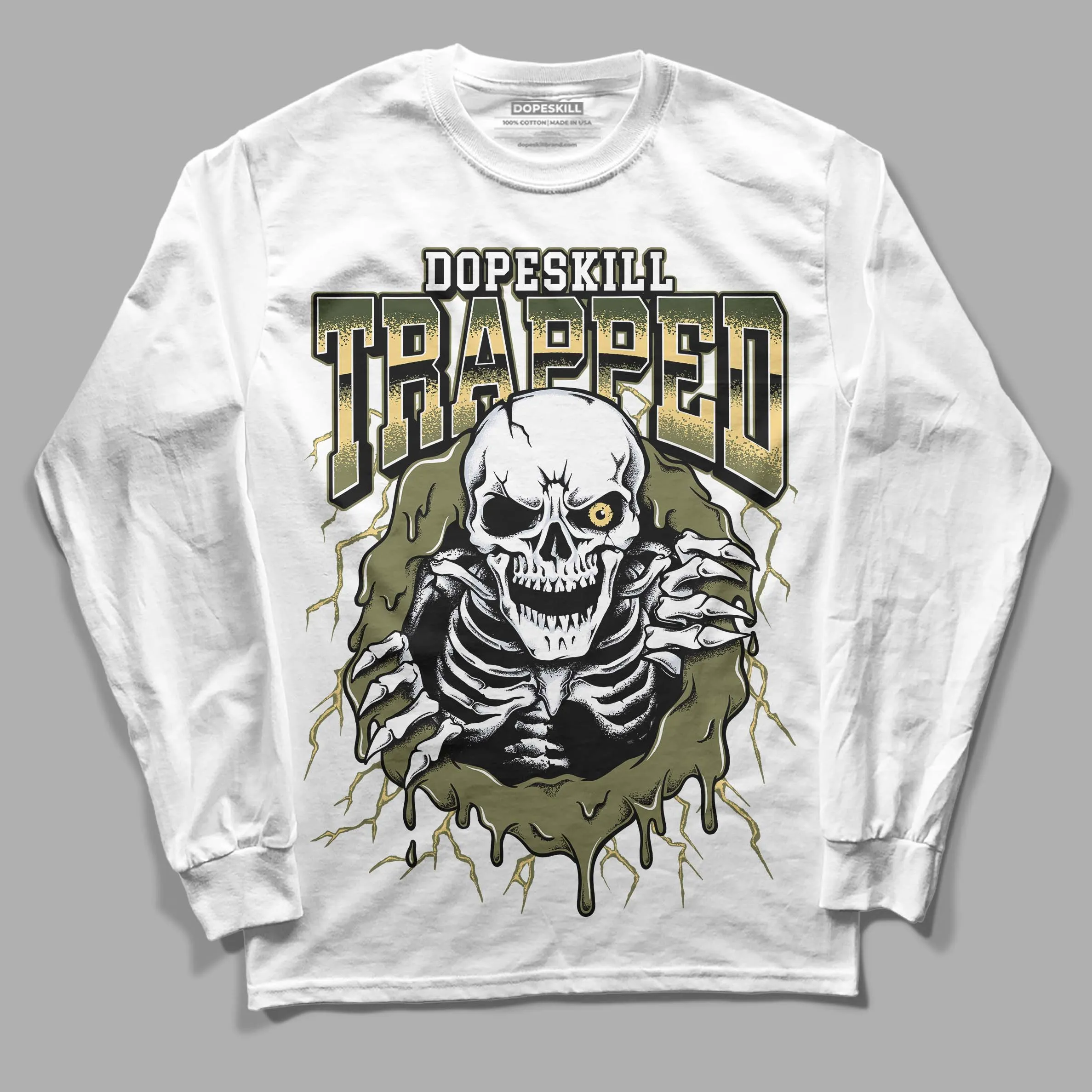 Craft Olive 4s DopeSkill Long Sleeve T-Shirt Trapped Halloween Graphic sold by DopeSkill product image thumbnail 2
