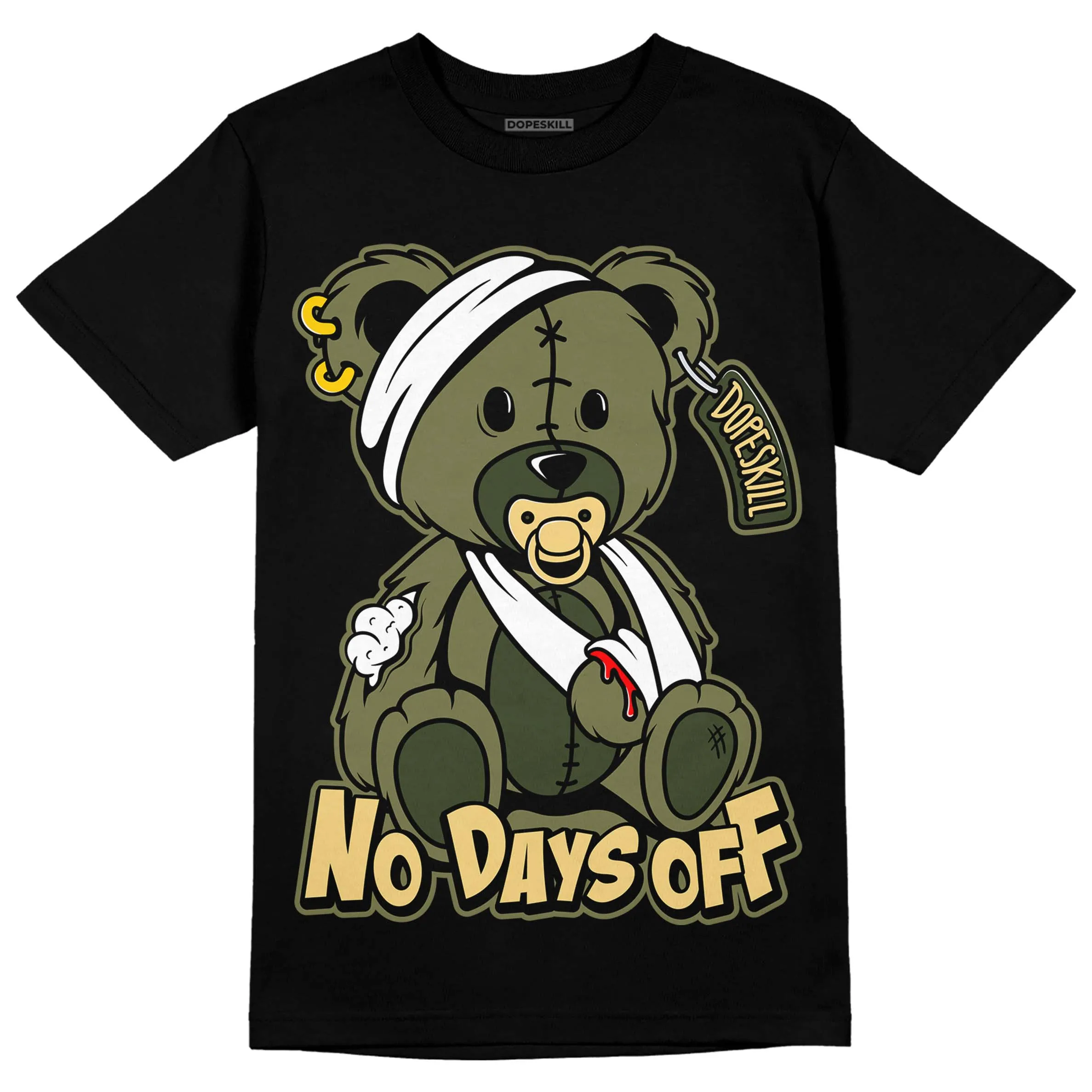 Craft Olive 4s DopeSkill T-Shirt Hurt Bear Graphic sold by DopeSkill