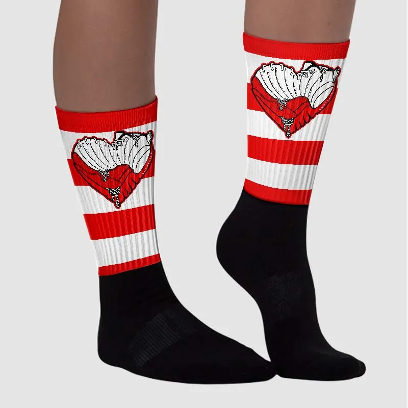 Cherry 12s DopeSkill Sublimated Socks Horizontal Stripes Graphic sold by DopeSkill product image thumbnail 3