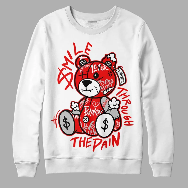 Cherry 12s DopeSkill Sweatshirt Smile Through The Pain Graphic sold by DopeSkill
