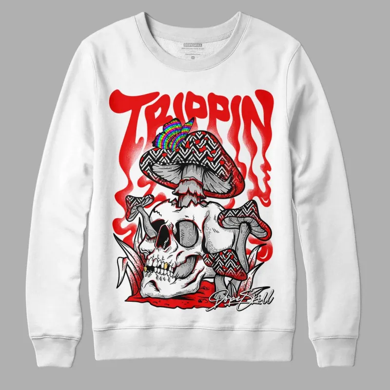 Cherry 12s DopeSkill Sweatshirt Trippin Graphic sold by DopeSkill