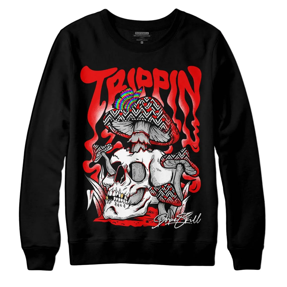 Cherry 12s DopeSkill Sweatshirt Trippin Graphic sold by DopeSkill product image thumbnail 2