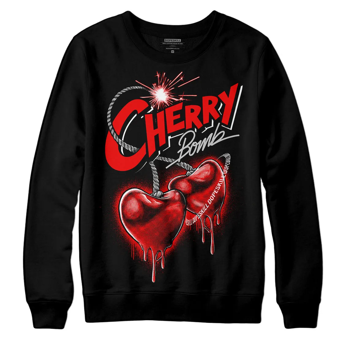 Cherry 12s DopeSkill Sweatshirt Cherry Bomb Graphic sold by DopeSkill product image thumbnail 2