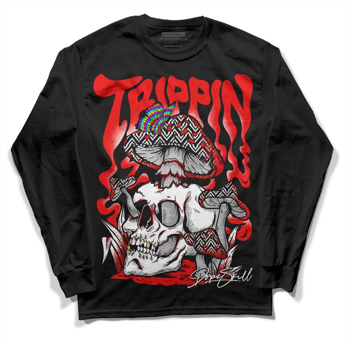 Cherry 12s DopeSkill Long Sleeve T-Shirt Trippin Graphic sold by DopeSkill product image thumbnail 2