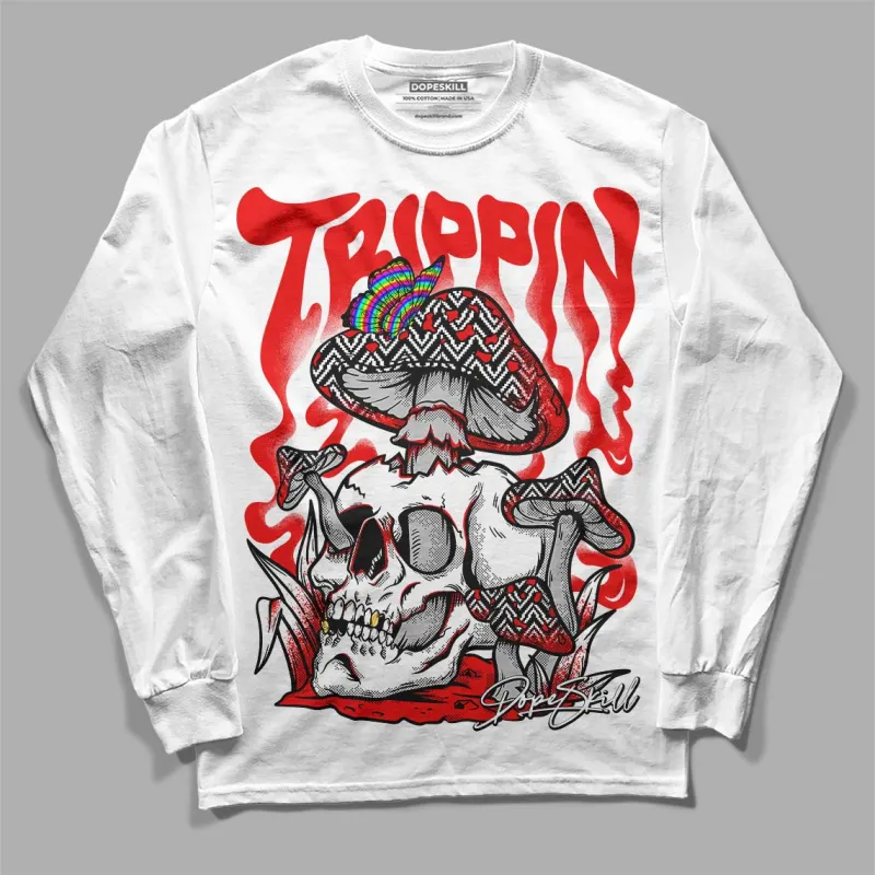 Cherry 12s DopeSkill Long Sleeve T-Shirt Trippin Graphic sold by DopeSkill