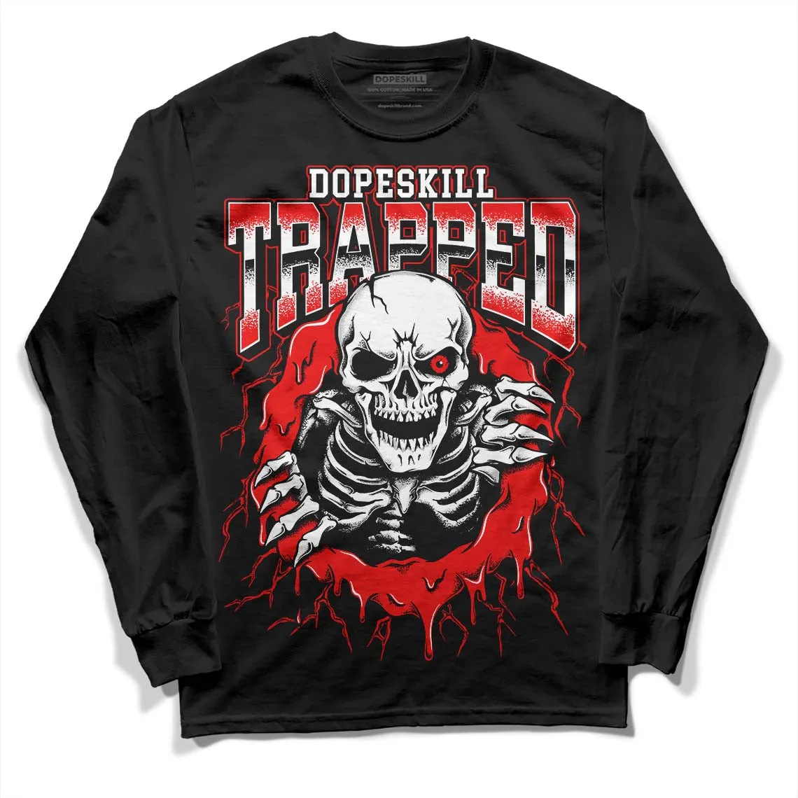 Cherry 12s DopeSkill Long Sleeve T-Shirt Trapped Halloween Graphic sold by DopeSkill product image thumbnail 2