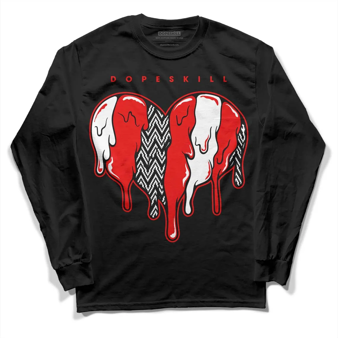 Cherry 12s DopeSkill Long Sleeve T-Shirt Slime Drip Heart Graphic sold by DopeSkill product image thumbnail 2