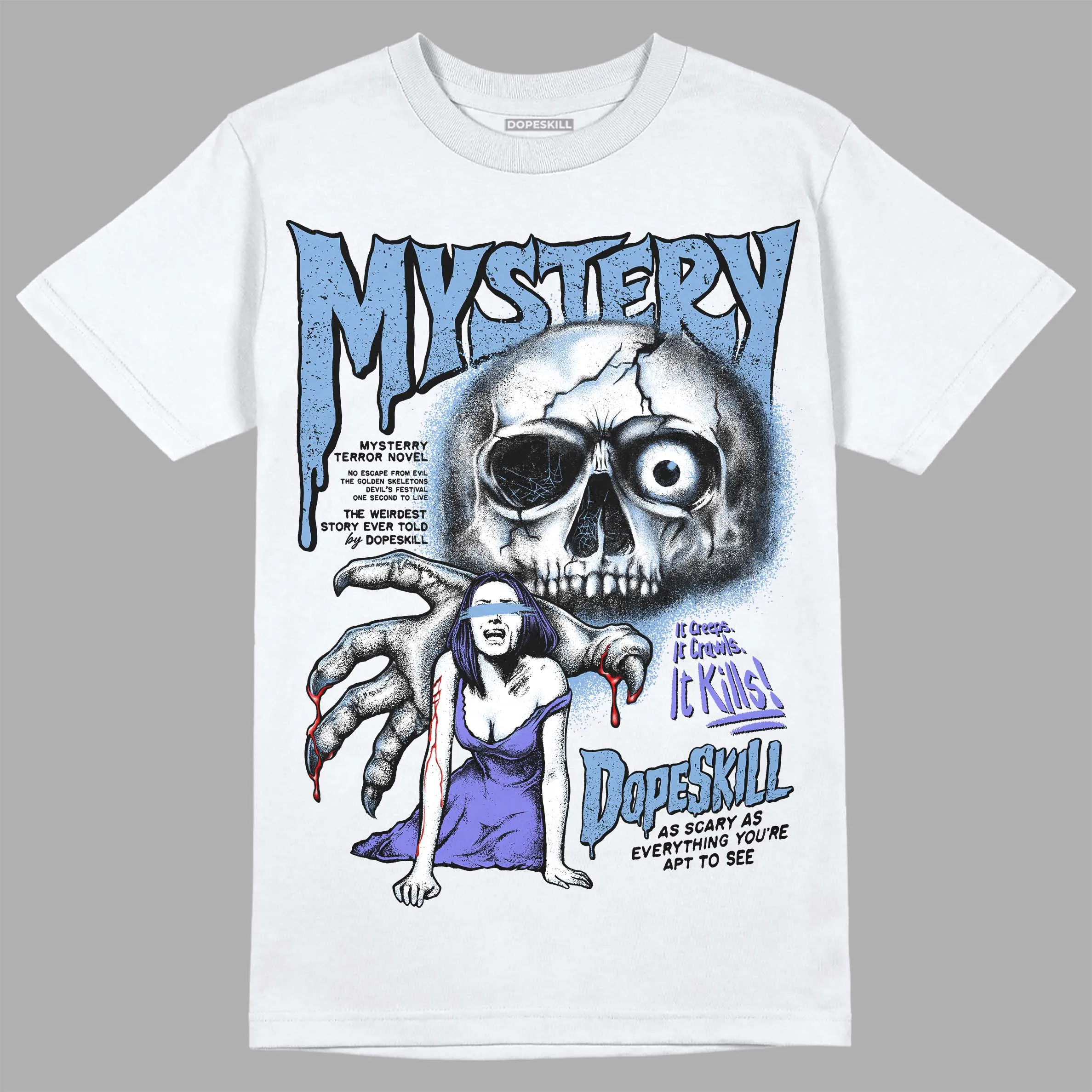 University Blue Collection DopeSkill T-Shirt Mystery Ghostly Grasp Graphic sold by DopeSkill