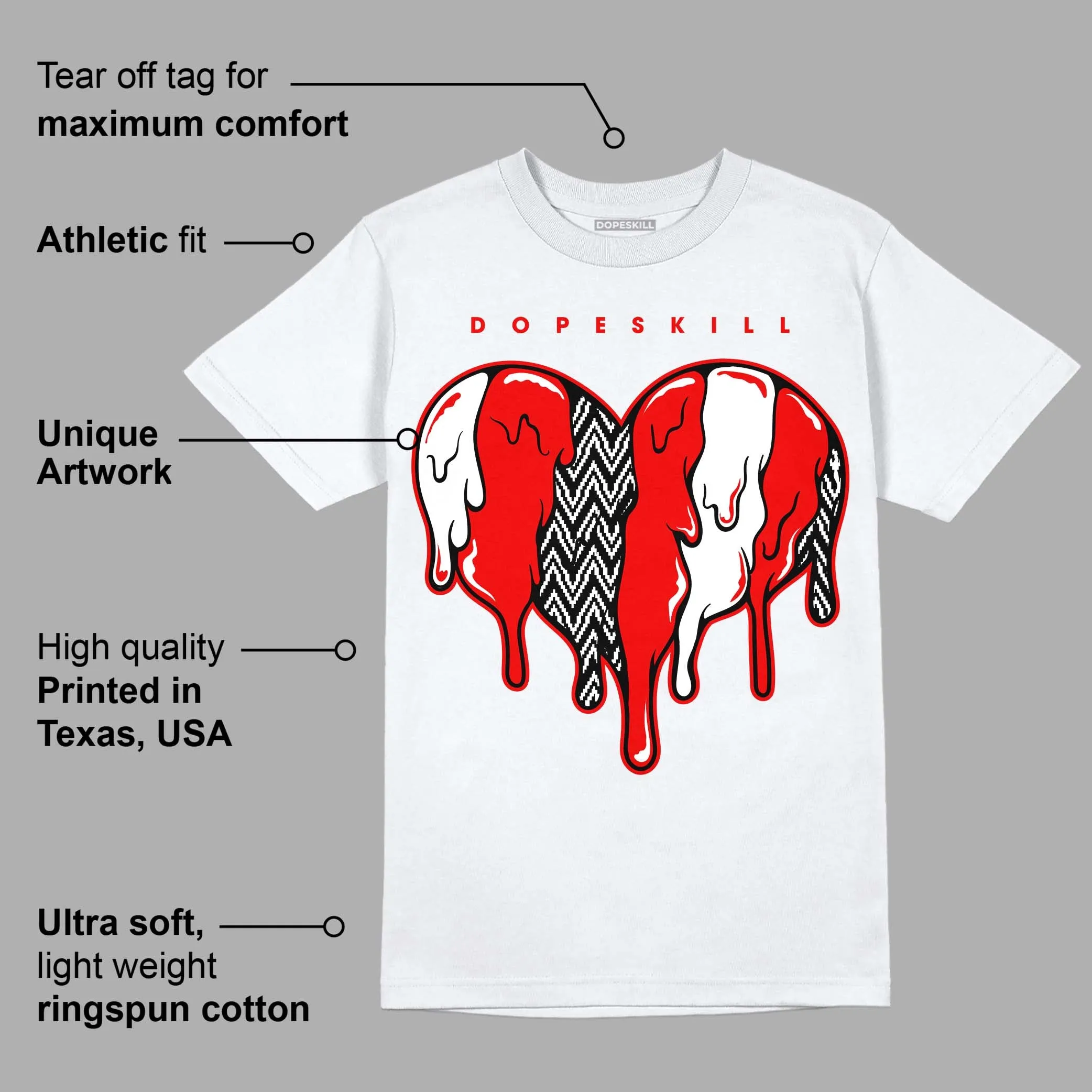 Cherry 12s DopeSkill T-Shirt Slime Drip Heart Graphic sold by DopeSkill product image thumbnail 3