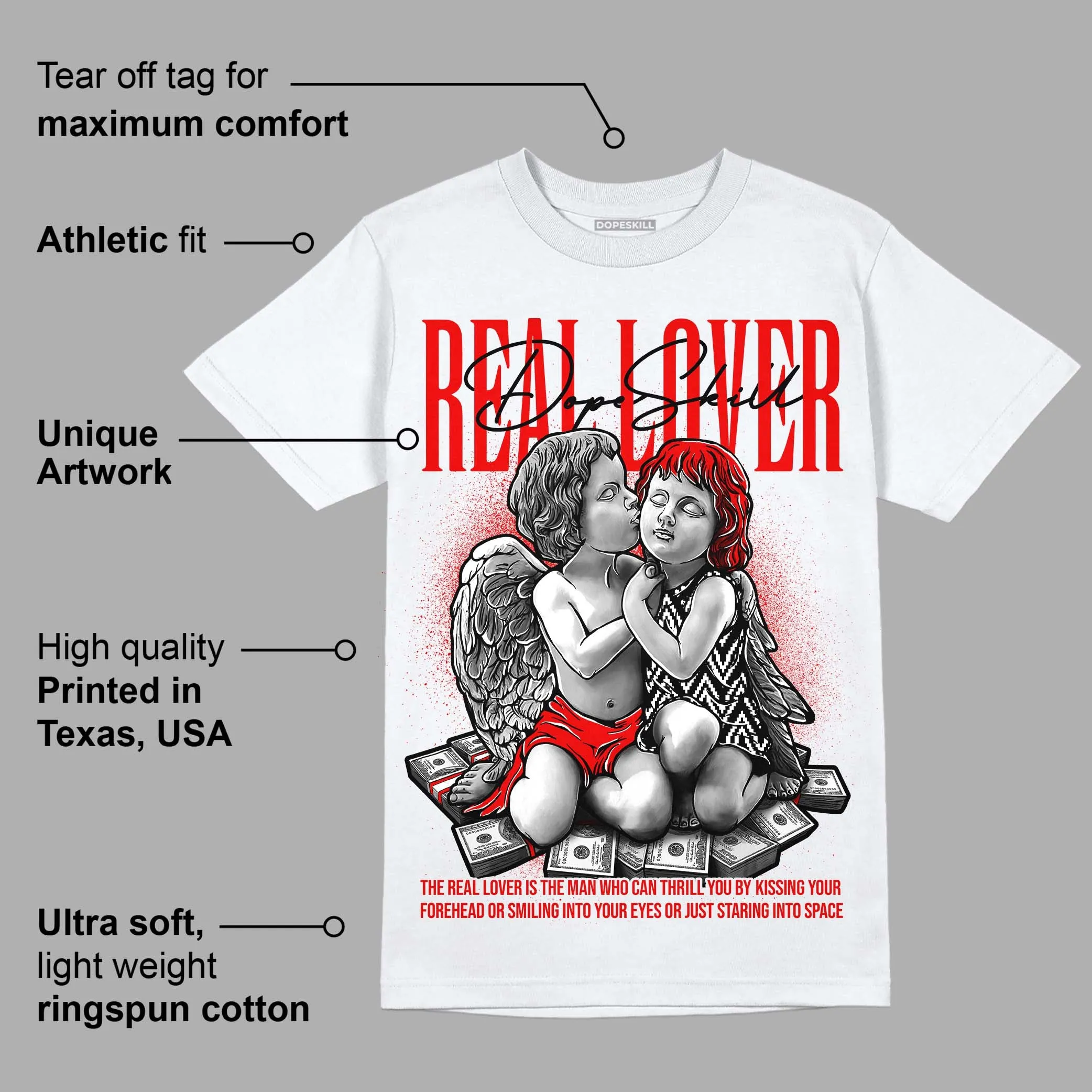 Cherry 12s DopeSkill T-Shirt Real Lover Graphic sold by DopeSkill product image thumbnail 3