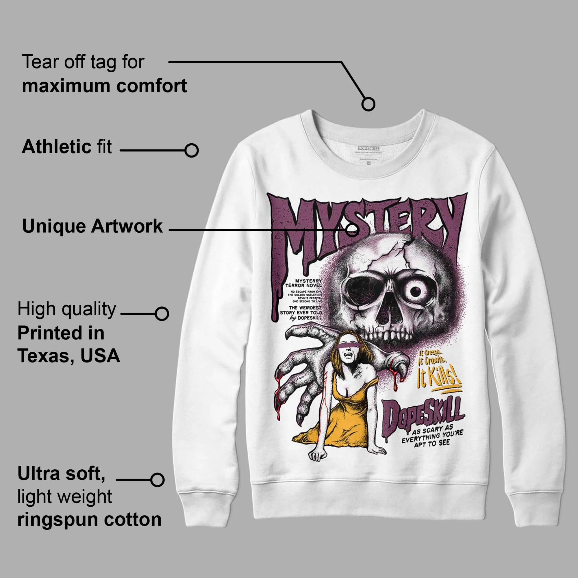 Brotherhood 1s High OG DopeSkill Sweatshirt Mystery Ghostly Grasp Graphic sold by DopeSkill product image thumbnail 3