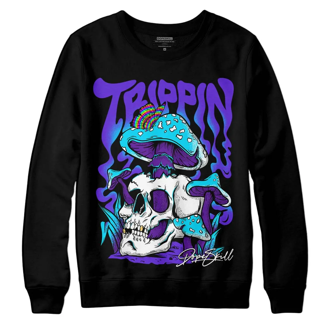 Aqua 6s DopeSkill Sweatshirt Trippin Graphic sold by DopeSkill