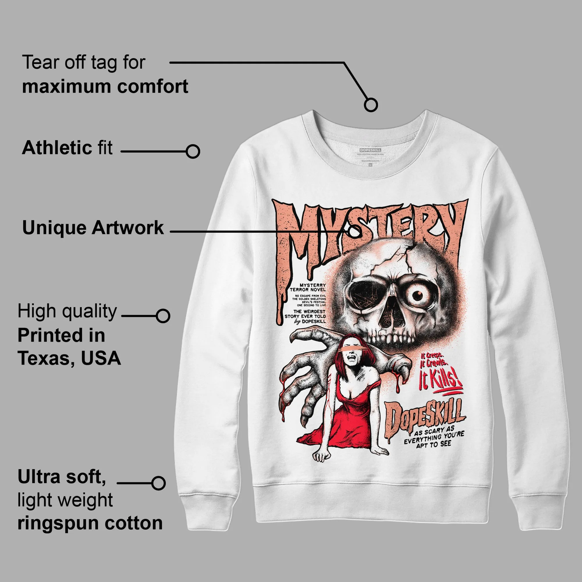 Crimson Bliss 5s DopeSkill Sweatshirt Mystery Ghostly Grasp Graphic sold by DopeSkill product image thumbnail 3