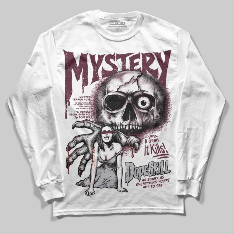 Burgundy 5s DopeSkill Long Sleeve T-Shirt Mystery Ghostly Grasp Graphic sold by DopeSkill