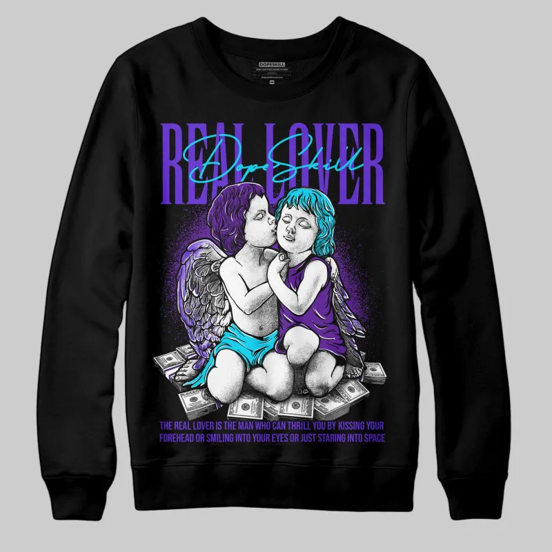 Aqua 6s DopeSkill Sweatshirt Real Lover Graphic sold by DopeSkill